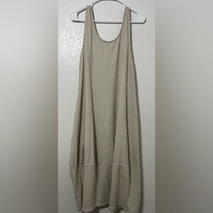 FP Beach Free People Lagenlook Oversized Tank Dress Boho Cocoon Lounge Small